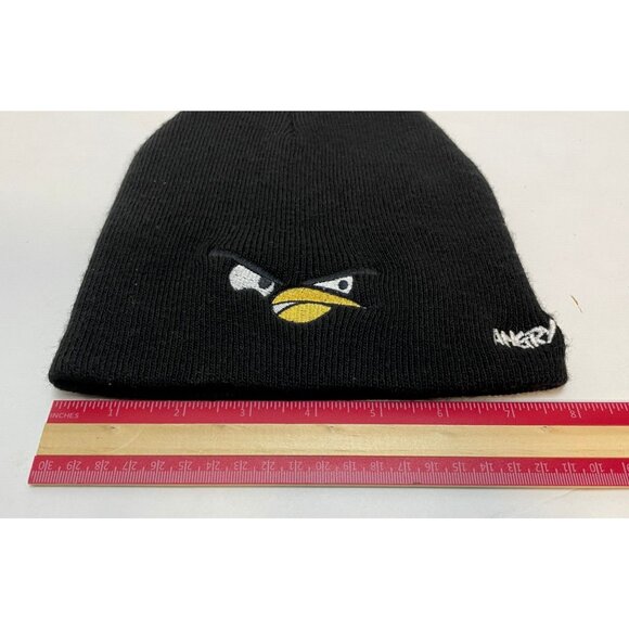 Angry Birds beanie hat cap 8" Intel App up black - Picture 3 of 9